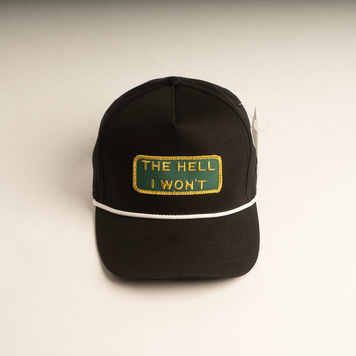 THE HELL I WON'T Black Captains (rope) hat