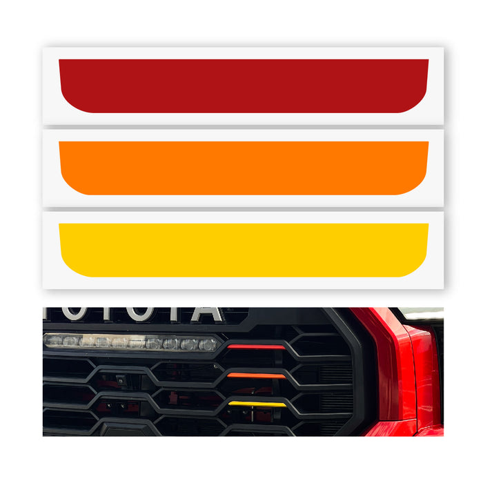 Heritage Grille Decals ( Red, Orange, Yellow) for 2023+ Sequoia