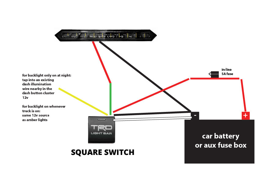 TRD Light Bar Dash Switch