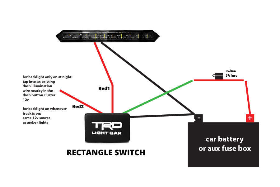 TRD Light Bar Dash Switch