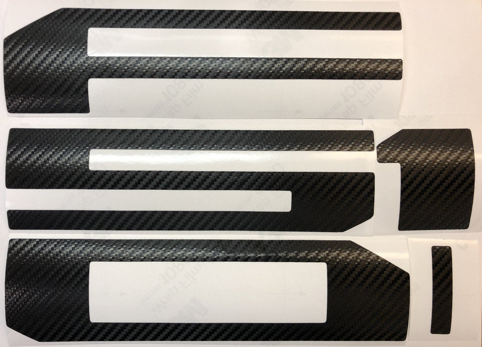 Carbon Fiber Textured Vinyl Decals for 2018-2024 F-150 Tailgate