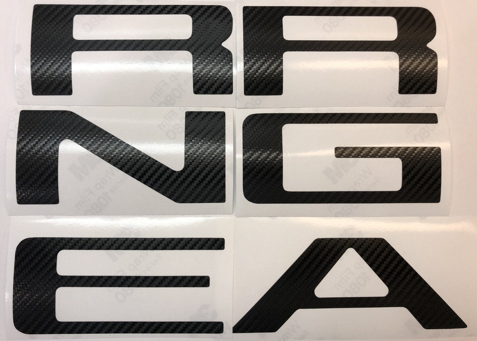 Carbon Fiber Textured Vinyl Decal Letters for 2019-2023 Ranger Tailgate