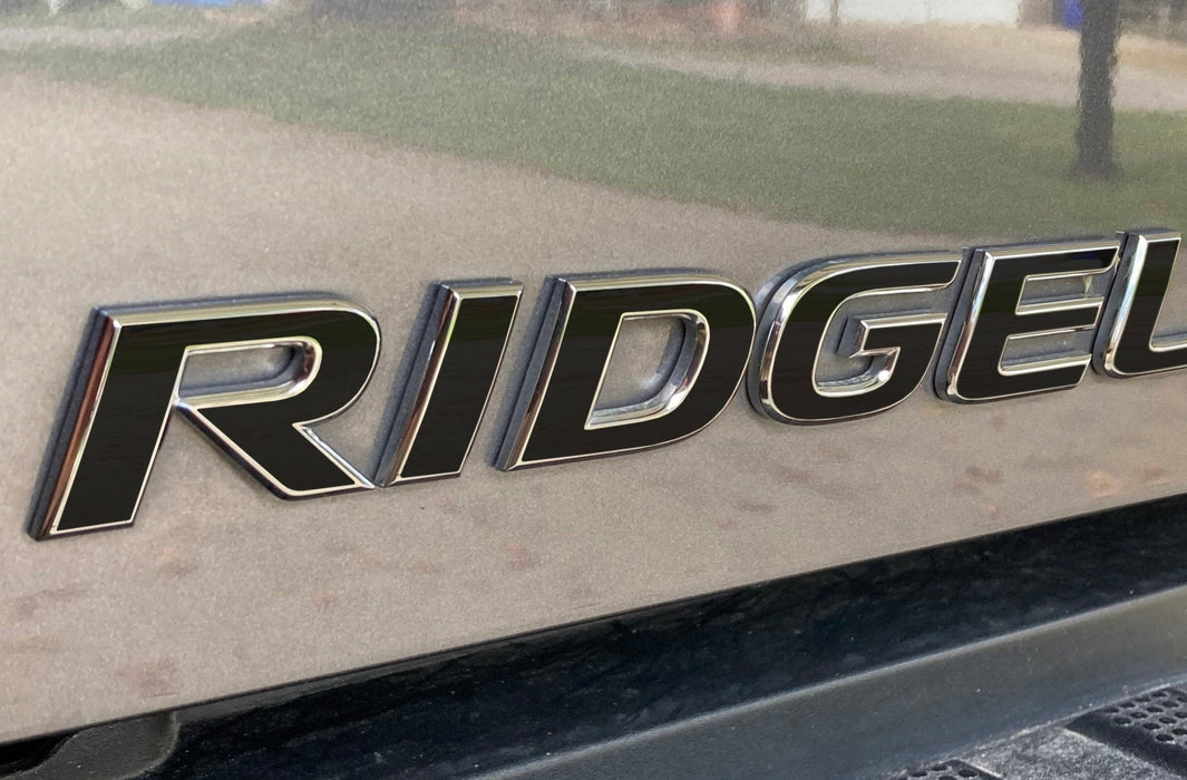 Premium Cast Vinyl Decal Letter Inlays for 2017-2023 Ridgeline Tailgate Emblems