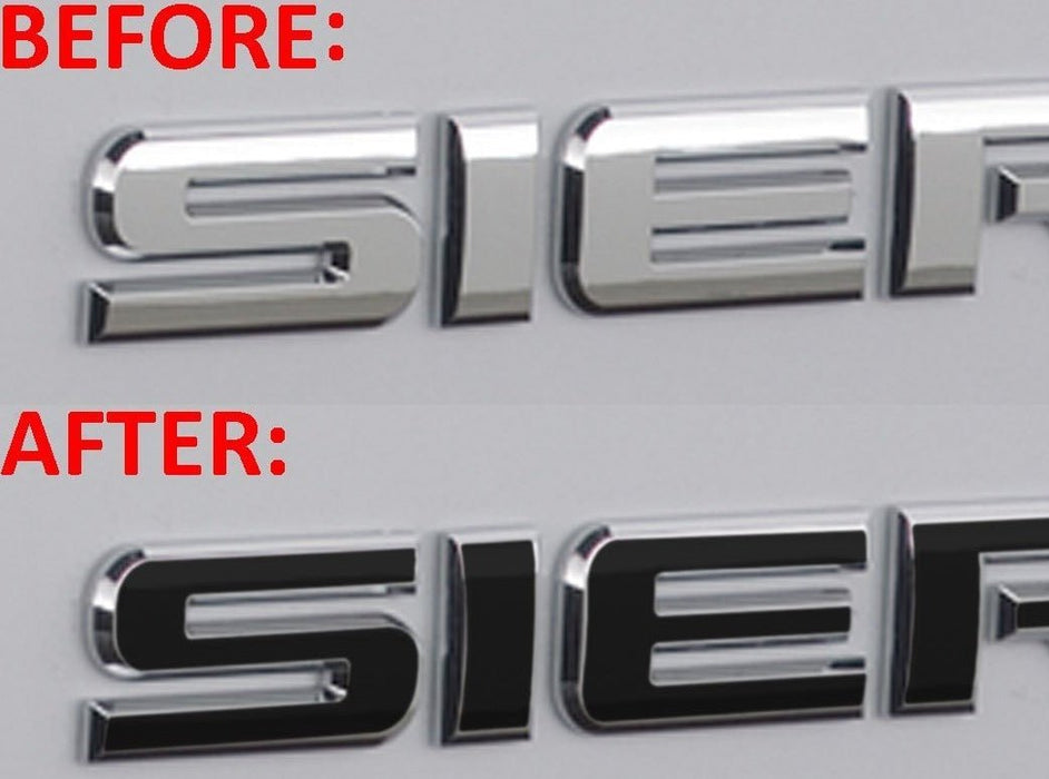 Premium Cast Vinyl Decal Letter Inlays for 2008-2018 SIERRA Doors and Tailgate