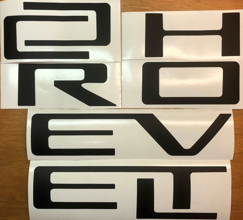 Premium Cast Vinyl Decal Letter Inserts for 2019-2024 Silverado Tailgate