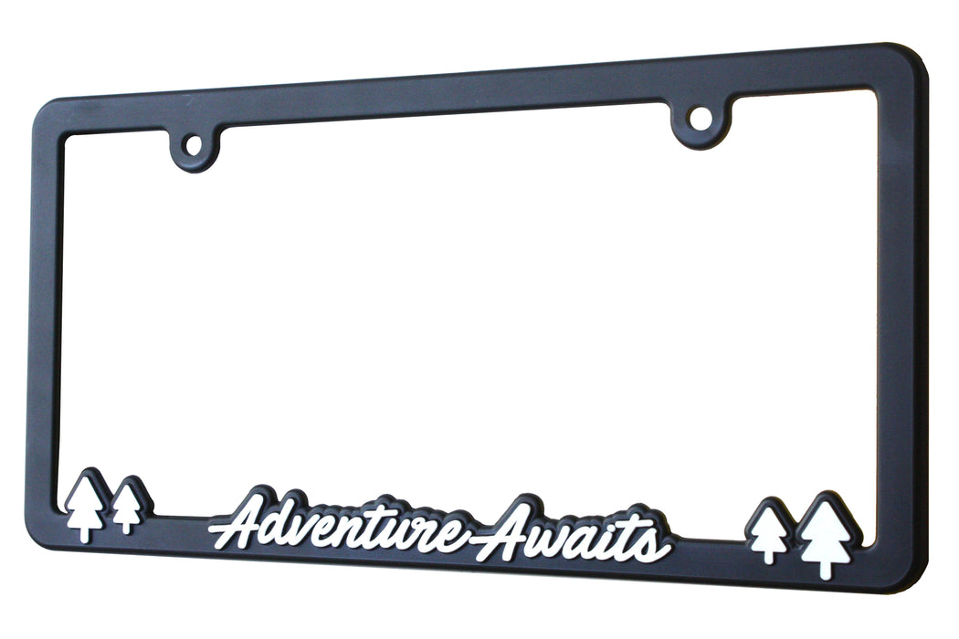 Adventure Awaits - Raised License Plate Frame