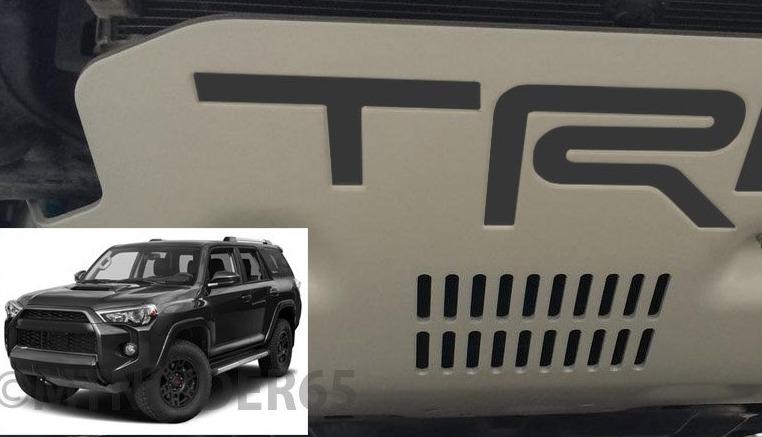 Premium Cast Vinyl Insert Letter Decals for 2015-2018 4Runner TRD Pro Skid Plate